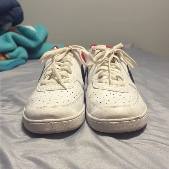 Nike Court Vision Low 'White University Red' - Picture 1 of 6